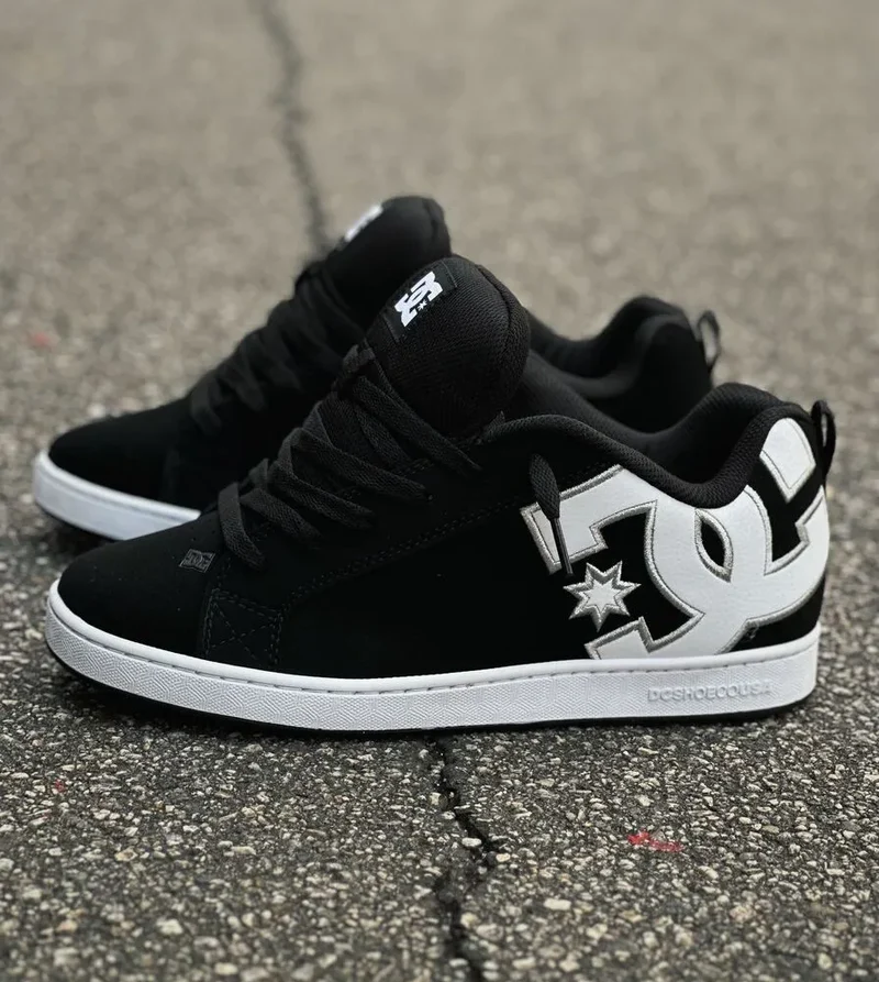 Dc Court Graffik Imp Womens Black White Stencil