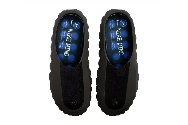 Slide Nike Mind 001 Fragment Concept Black Preto