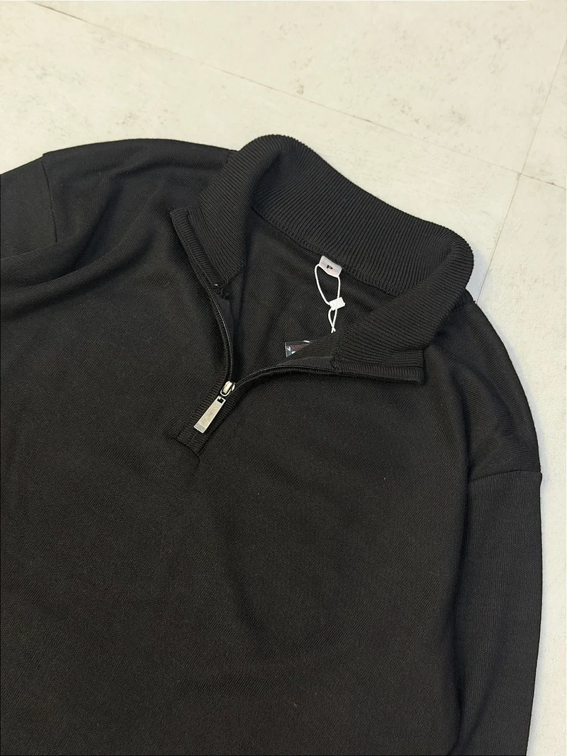 SUÉTER MEIO ZÍPER (preto)