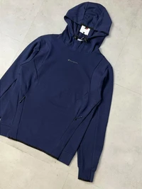 TECH HODDIE CHAMPION MINI SCRIPT LOGO (azul marinho)